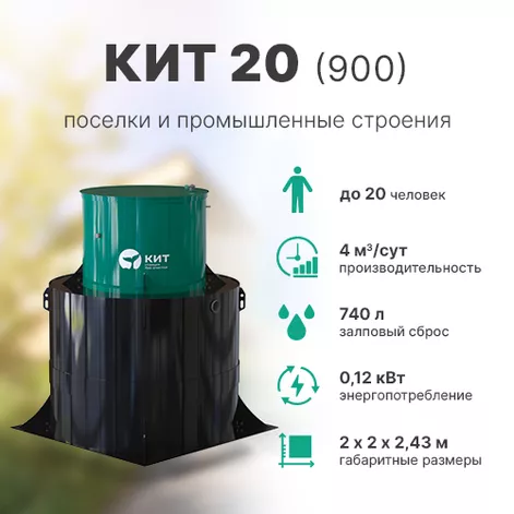 Станция биологической очистки КИТ 20 (К-20-900) в Родниках