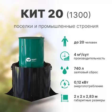 Станция биологической очистки КИТ 20 (К-20-1300) в Родниках